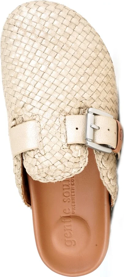 Gentle Souls Women's Brantley Woven Buckled Clogs - Image 4