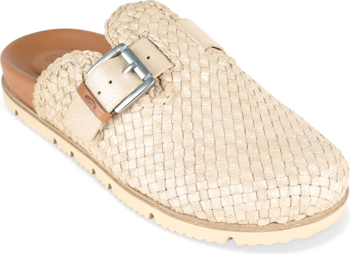 Gentle Souls Women's Brantley Woven Buckled Clogs