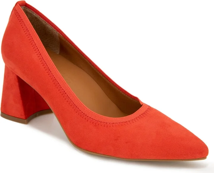 Bright Coral Suede