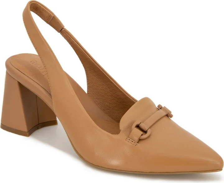 Gentle Souls Women's Dionne Pointed-Toe Block-Heel Slingback Pumps