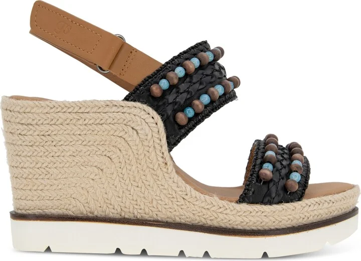 Gentle Souls Women's Evora Beaded Wedge Sandals - Image 2