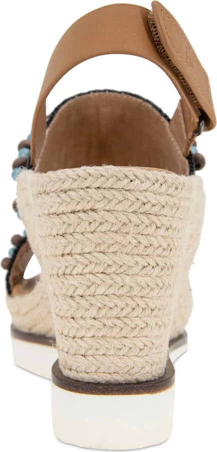 Gentle Souls Women's Evora Beaded Wedge Sandals - Image 3