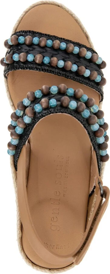 Gentle Souls Women's Evora Beaded Wedge Sandals - Image 4