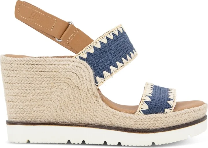 Gentle Souls Women's Evora Stitched-Trim Wedge Sandals - Image 2