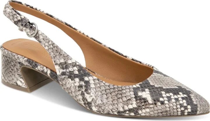 Gentle Souls Women's Georgia Slingback Block-Heel Pumps - Black, White