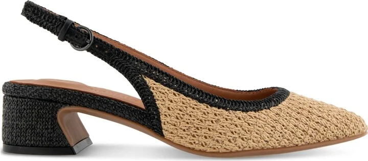 Gentle Souls Women's Georgia Slingback Pumps - Natural, Black Suede - Image 2