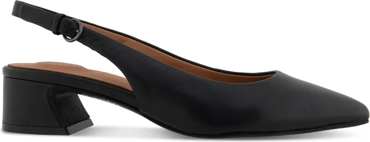 Gentle Souls Women's Georgia Slingback Pumps - Natural, Black Suede - Image 6