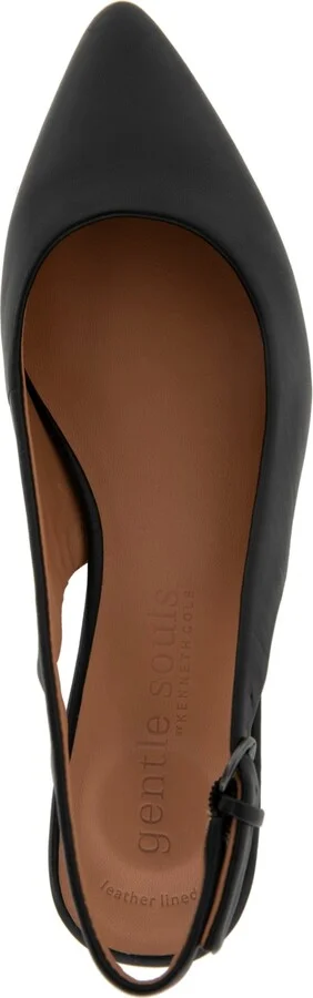 Gentle Souls Women's Georgia Slingback Pumps - Natural, Black Suede - Image 8