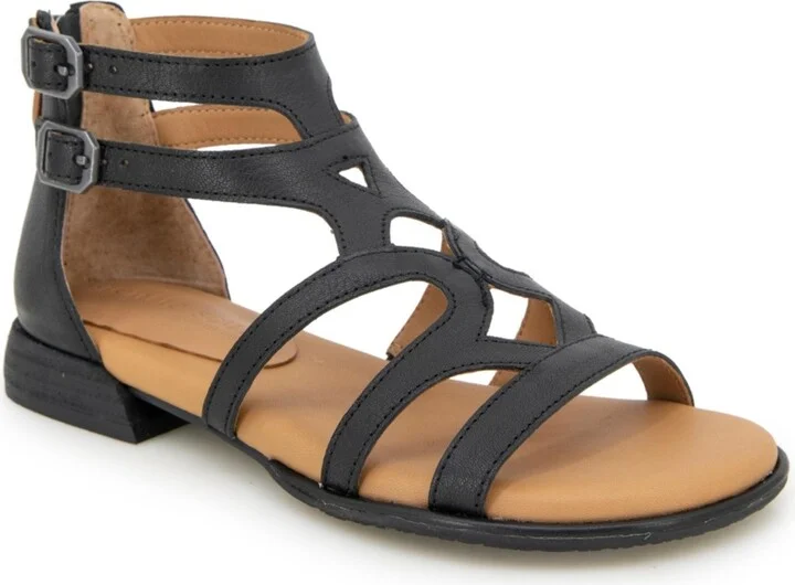 Gentle Souls Women's Hallie Zipper Sandals