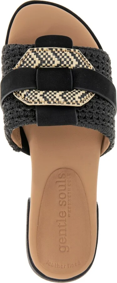 Gentle Souls Women's Hudson Mixed-Media Flat Sandals - Image 4