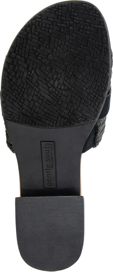Gentle Souls Women's Hudson Mixed-Media Flat Sandals - Image 5