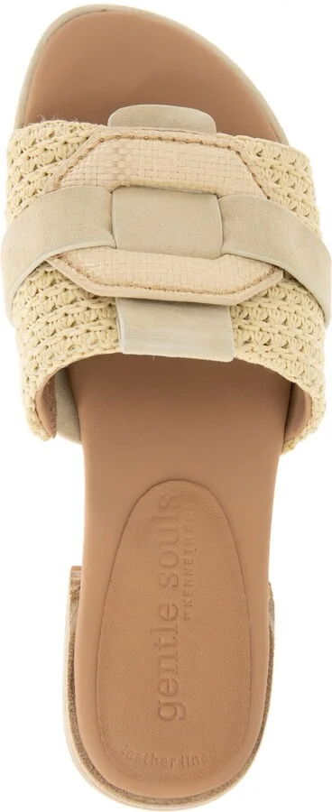 Gentle Souls Women's Hudson Mixed-Media Flat Sandals - Image 8