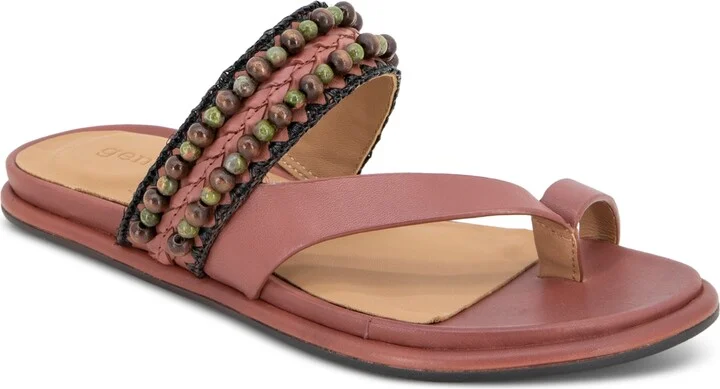 Gentle Souls Women's Lentini Beaded Flat Sandals