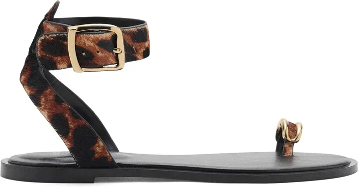 Genuine Calf Hair Ankle Strap Sandal - Image 2