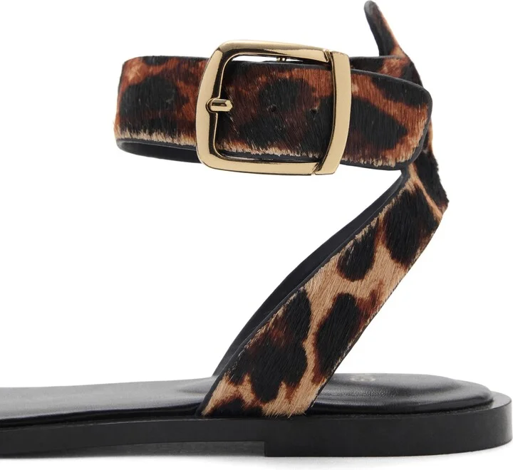 Genuine Calf Hair Ankle Strap Sandal - Image 4