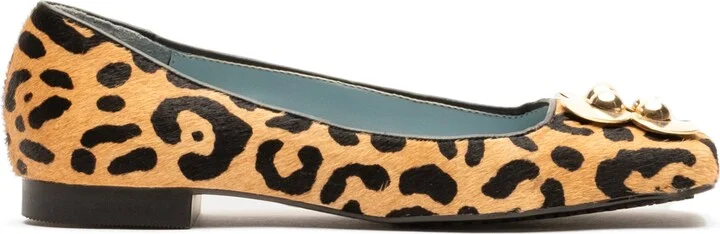Genuine Calf Hair Square Toe Ballet Flat - Image 3