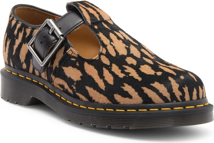 Genuine Calf Hair T-Bar Shoe