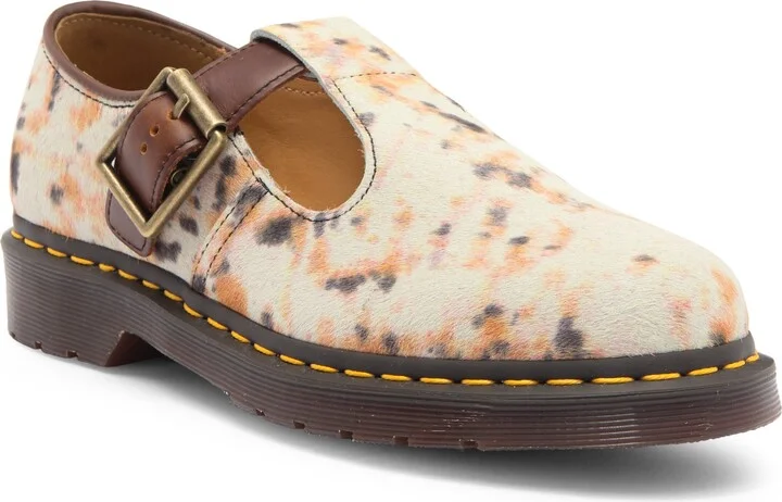 Genuine Calf Hair T-Bar Shoe