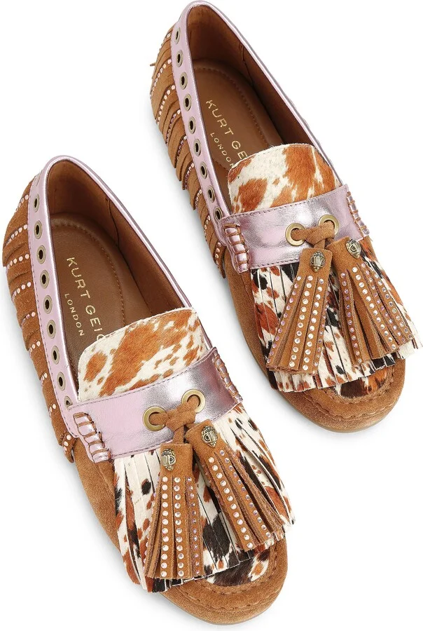 Genuine Calf Hair Tassel Fringe Loafer - Image 4