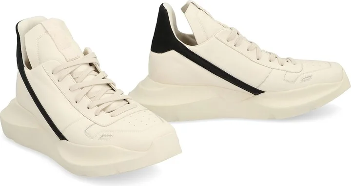 Geo Geth Leather High-top Sneakers - Image 3