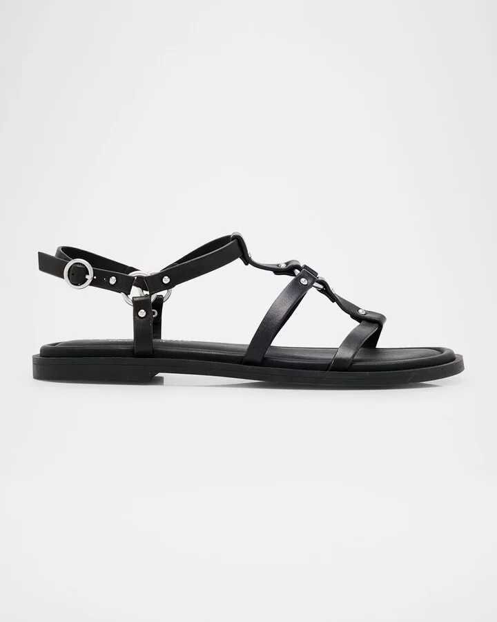 Geo Leather Harness Sandals