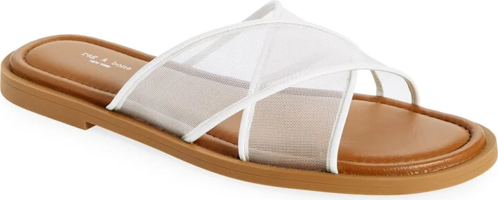 Geo Mesh Cross Strap Sandal