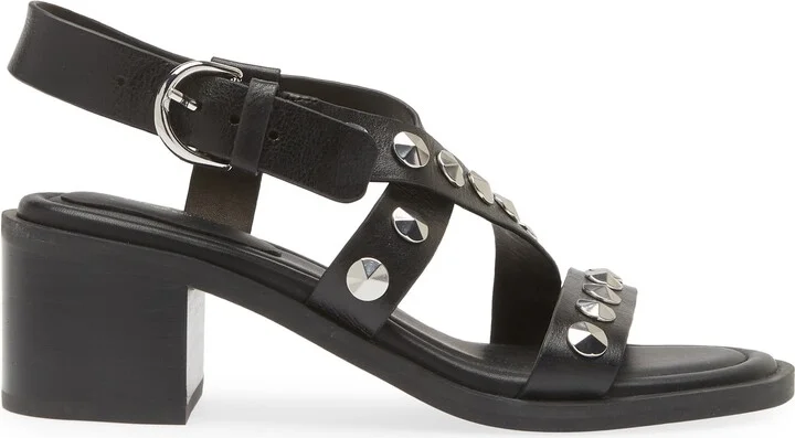 Geo Stud Block Heel Sandal - Image 3