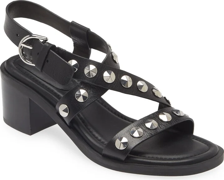 Geo Stud Block Heel Sandal