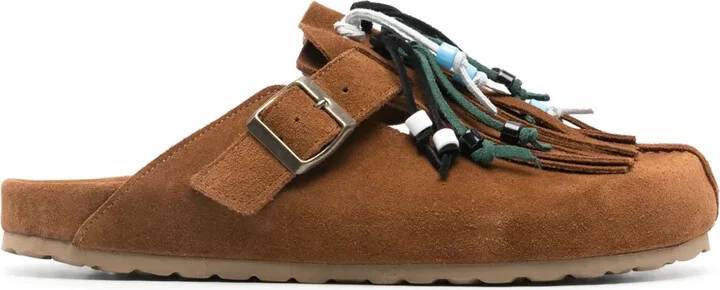 Geo suede sandals