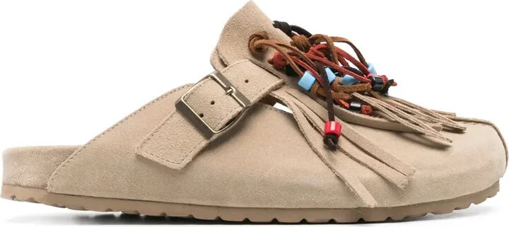 Geo suede sandals