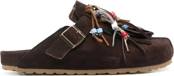 Geo suede sandals