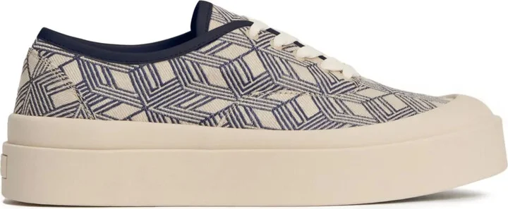 Geometric-Pattern Sneakers