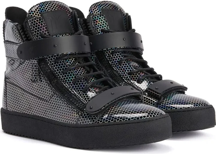 Geometric-Print High-Top Sneakers - Image 2