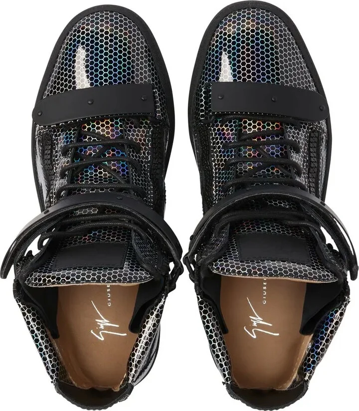 Geometric-Print High-Top Sneakers - Image 4