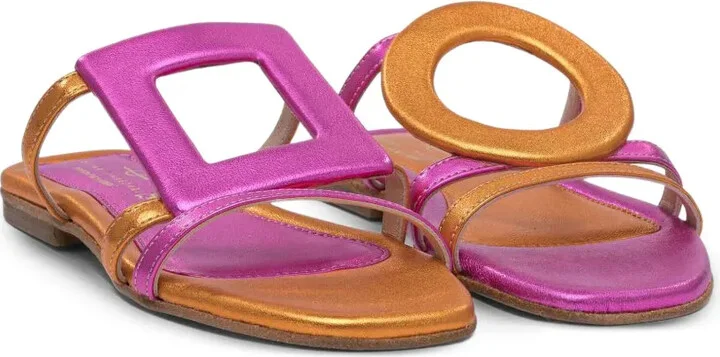 Geometric-Shapes Metalic Sandals - Image 2