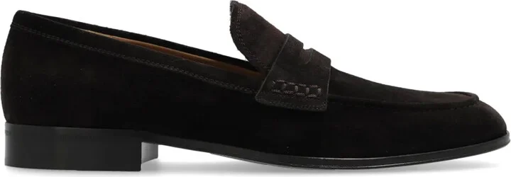 George penny-slot suede loafers