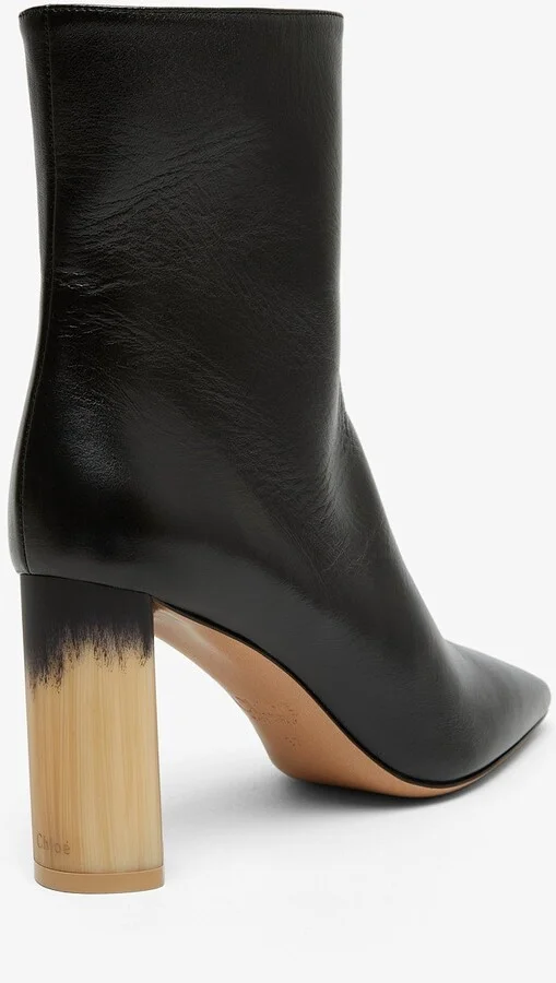 Georgia black leather ankle boots - Image 3