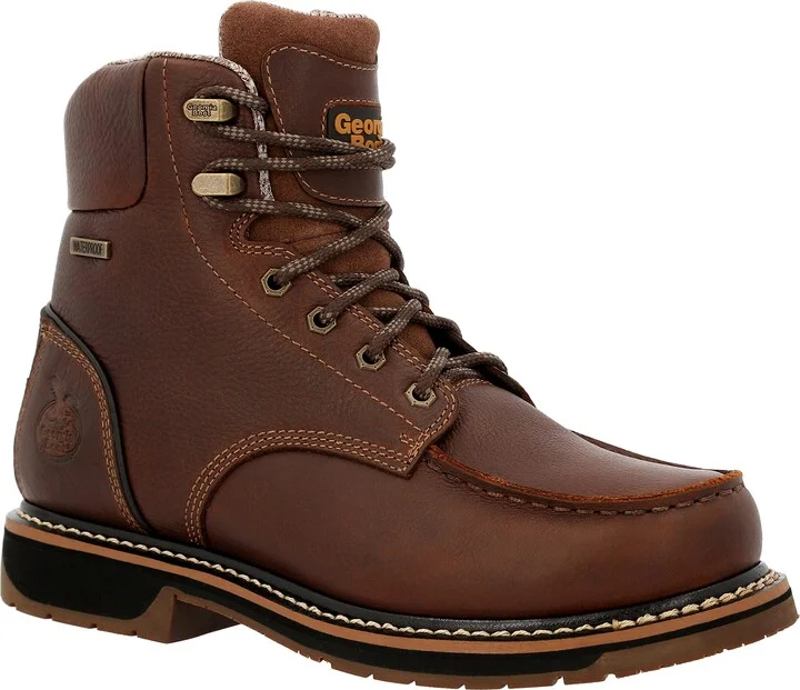Georgia Boot AMP LT Edge Waterproof Moc-Toe Work Boot Size 8(M)