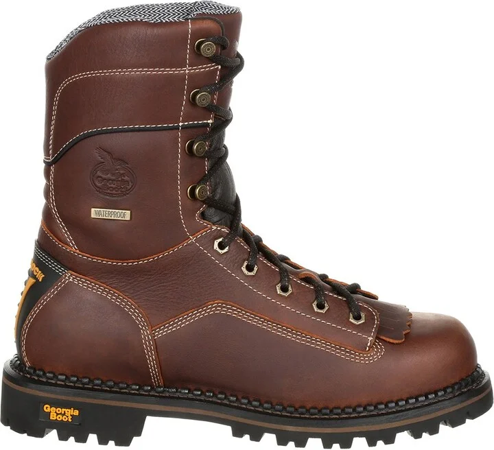 GEORGIA BOOT AMP LT Logger Composite Toe Low Heel Waterproof Work Boot