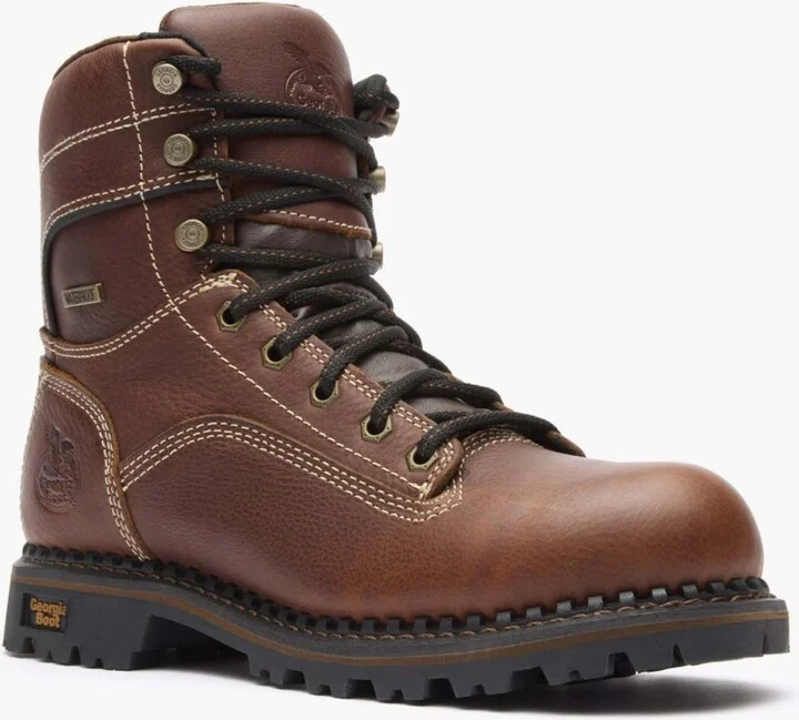 Georgia Boot Amp Lt Logger Women's Alloy Toe Waterproof Low Heel Logger Boot