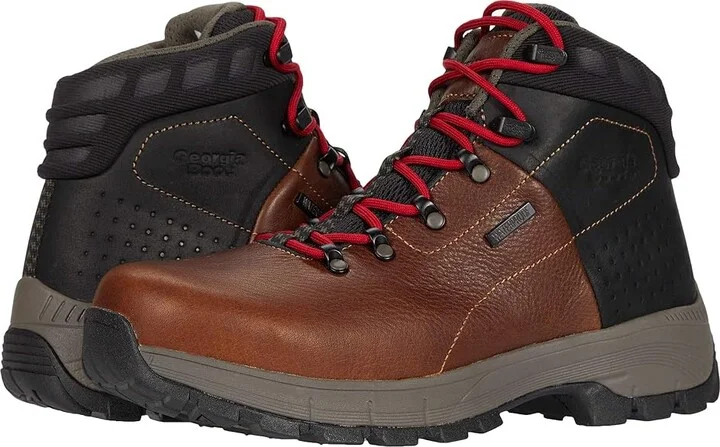 Georgia Boot Eagle Trail 5 Hiker Alloy Toe Men's Boots Brown/Black : 8 D - Medium, Leather