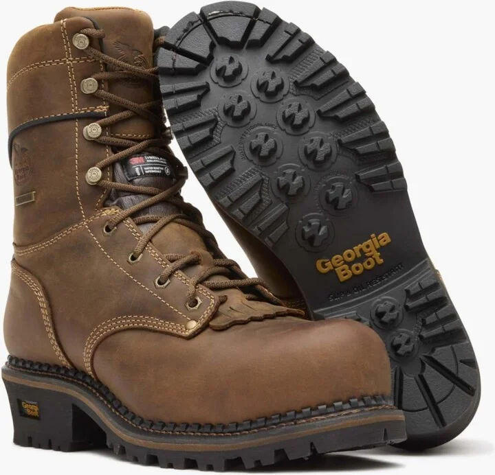 Georgia Boot Men's Amp Lt Logger Composite Toe Insulated Waterproof Work Boot - Image 2