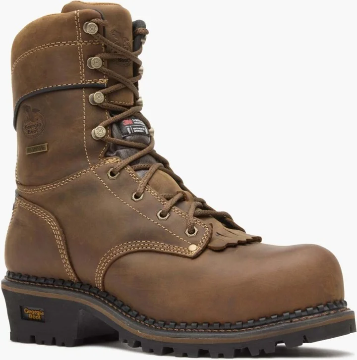 Georgia Boot Men's Amp Lt Logger Composite Toe Insulated Waterproof Work Boot