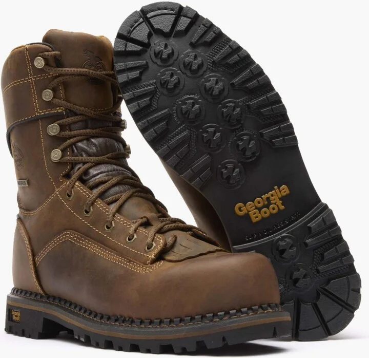 Georgia Boot Men's Amp Lt Low Heel Logger Composite Toe Waterproof Work Boot - Image 2
