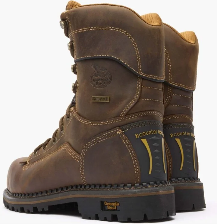 Georgia Boot Men's Amp Lt Low Heel Logger Composite Toe Waterproof Work Boot - Image 3