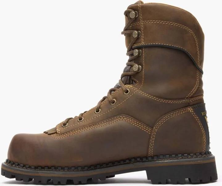 Georgia Boot Men's Amp Lt Low Heel Logger Composite Toe Waterproof Work Boot - Image 4