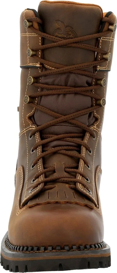 Georgia Boot Men's Amp Lt Low Heel Logger Composite Toe Waterproof Work Boot - Image 6