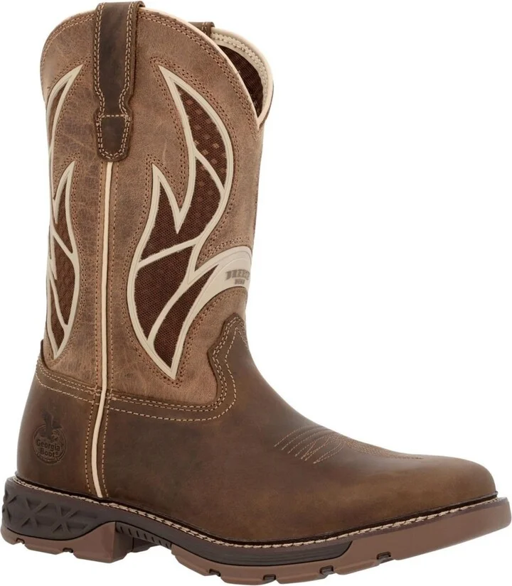 Georgia Boot Men's Carbo-Tec Flx Alloy Toe Pull-on with InsulKul Work Boot