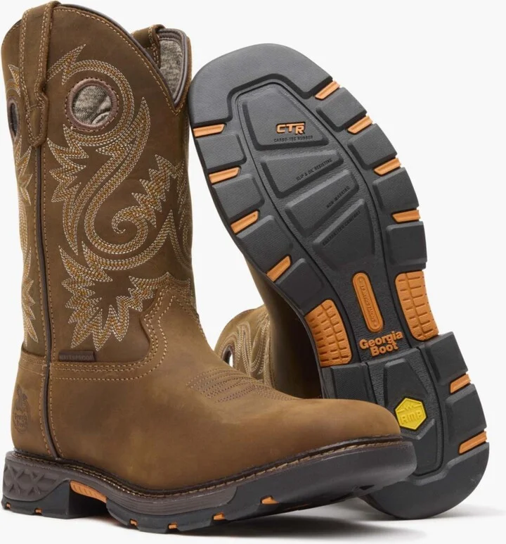 Georgia Boot Men's Carbo-Tec Flx Waterproof Pull-On Work Boot - Image 2