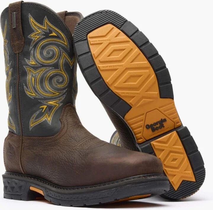 Georgia Boot Men's Carbo-Tec Lt Steel Toe Waterproof Pull On Work Boot - Image 7